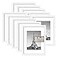 upsimples 85x11 Picture Frame Set of 10 Display Pictures 6x8 with Mat or 85x11 Without Multi Photo Frames Collage for Wall or Tabletop Display White