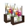 RLAVBL 5x7 Picture Frame Set of 2 Rustic Glass Photo Frames with Base for Tabletop Display