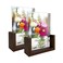 RLAVBL 5x7 Picture Frame Set of 2 Rustic Glass Photo Frames with Base for Tabletop Display