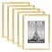 upsimples 12x16 Picture Frame Set of 5 Display Pictures 85x11 with Mat or 12 x 16 Without Wall Gallery Poster Frames Gold