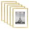 upsimples 12x16 Picture Frame Set of 5 Display Pictures 85x11 with Mat or 12 x 16 Without Wall Gallery Poster Frames Gold