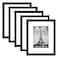 upsimples 8x10 Picture Frame Set of 5 Display Pictures 5x7 with Mat or 8 x 10 Without Wall Gallery Photo Frames Black