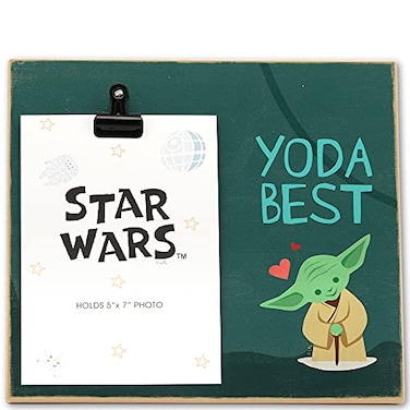 Open Road Brands Disney Star Wars Yoda Best Wood Photo Clip Frame for 5x7 Picture Cute Star Wars Decoration Great Gift Idea