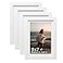 KINLINK 5x7 Picture Frame White Set of 4 Wooden Photo Frames Matted 4x6 with Plexiglass for 4x6 with Mat or 5x7 without Mat for Table and Wall Display