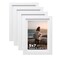 KINLINK 5x7 Picture Frame White Set of 4 Wooden Photo Frames Matted 4x6 with Plexiglass for 4x6 with Mat or 5x7 without Mat for Table and Wall Display