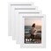 KINLINK 5x7 Picture Frame White Set of 4 Wooden Photo Frames Matted 4x6 with Plexiglass for 4x6 with Mat or 5x7 without Mat for Table and Wall Display