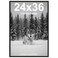 Americanflat 24x36 Poster Frame with Polished Plexiglass Streamline Collection Thin Border Picture Frame for Wall Display Hanging Hardware Included Black