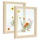 Sonefreiy Floating Picture Frames 8x10 Set of 2 Wooden Photo Frame Double Glass Pressed Flower Frames 5x7 Wall and Tabletop Display Gift for Family Friends Wedding
