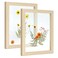 Sonefreiy Floating Picture Frames 8x10 Set of 2 Wooden Photo Frame Double Glass Pressed Flower Frames 5x7 Wall and Tabletop Display Gift for Family Friends Wedding