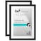 Americanflat 5x7 Picture Frame with ShatterResistant Glass Set of 2 Streamline Collection Thin Border Photo Frame for Tabletop and Wall Hanging Hardware and Easel Stand Included Black