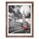 IkaLede 12x16 Picture Frames Distressed Brown Display 11x14 Pictures with Mat or 12x16 Photos without Mat Rustic Solid Wood Grain Picture Frame Wall Art for Living Room Wall Mounting Decor