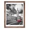 IkaLede 12x16 Picture Frames Distressed Brown Display 11x14 Pictures with Mat or 12x16 Photos without Mat Rustic Solid Wood Grain Picture Frame Wall Art for Living Room Wall Mounting Decor