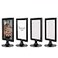 ALBEN Double Sided Standing Picture Frames Black 4 count 4x6 Inch Pedestal Photo Frame with Inserts and Base 2 Sided Frame for Vertical Display
