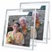 Qiannhee 8x10 Floating Frame Set of 2 Picture Frame Hold 8x10in 6x8in 5x7in Photo for Tabletop Glass Finish Metal Stand Frame Silver 2 Pack