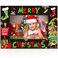 party greeting Merry Christmas Ceramic Photo Frame Winter Decorations Holiday Gifts Horizontally Used Christmas Gift 4x6inch Frame Suitable for Desktop UseBlack Merry Christmas