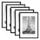 upsimples A3 Picture Frame Set of 5 Display Pictures 83x117 with Mat or 117x165 Without Wall Gallery Poster Frames Black