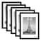 upsimples A4 Picture Frame Set of 5 Display Pictures 6x8 with Mat or 83x117 Without Wall Gallery Poster Frames Black