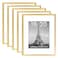upsimples 16x20 Picture Frame Set of 5 Display Pictures 11x14 with Mat or 16 x 20 Without Wall Gallery Poster Frames Gold