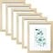SESEAT 8x10 Picture Frame Natural Woodgrain Set of 6 Display Pictures 5x7 With mat or 8x10 Without Mat