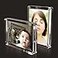 Vowcarol Acrylic Picture Frames 25x35 inches Small Picture Frame Magnetic Photo Display Holder Desktop Frameless Picture Display Wallet Size Picture Frames 2x3