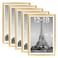 upsimples 12x18 Picture Frame Set of 5 Display Pictures 11x17 with Mat or 12 x 18 Without Wall Gallery Poster Frames Gold