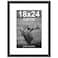 Americanflat 18x24 Poster Frame Black Engineered Wood with Polished Plexiglass Matted to 12x18 Photo Size Hudson Collection Wide Picture Frame for Wall Display Black