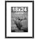 Americanflat 18x24 Poster Frame Black Engineered Wood with Polished Plexiglass Matted to 12x18 Photo Size Hudson Collection Wide Picture Frame for Wall Display Black