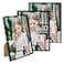 upsimples 8x10 Picture Frame Set of 3 Made of High Definition Glass for 8 x 10 Wall and Tabletop Display Thin Border Photo Frames for Home Decor Black