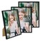 upsimples 8x10 Picture Frame Set of 3 Made of High Definition Glass for 8 x 10 Wall and Tabletop Display Thin Border Photo Frames for Home Decor Black