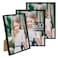 upsimples 8x10 Picture Frame Set of 3 Made of High Definition Glass for 8 x 10 Wall and Tabletop Display Thin Border Photo Frames for Home Decor Black
