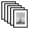 upsimples 85x11 Picture Frame Set of 5 Display Pictures 6x8 with Mat or 85 by 11 Without Wall Gallery Photo Frames Black