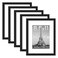 upsimples 85x11 Picture Frame Set of 5 Display Pictures 6x8 with Mat or 85 by 11 Without Wall Gallery Photo Frames Black