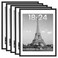 upsimples 18x24 Picture Frame Set of 5 Display Pictures 16x20 with Mat or 18 x 24 Without Wall Gallery Poster Frames Black