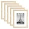 upsimples 8x10 Picture Frame Set of 5 Display Pictures 5x7 with Mat or 8 x 10 Without Wall Gallery Photo Frames Natural