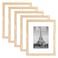 upsimples 8x10 Picture Frame Set of 5 Display Pictures 5x7 with Mat or 8 x 10 Without Wall Gallery Photo Frames Natural
