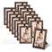 Edenseelake 4x6 Picture Frame Set of 15 Rustic Brown Wood Photo Frame 4 by 6 for Wall or Tabletop Display