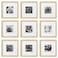 eletecpro 10x10 Picture Frames Set of 9 with Mat for 5x5 Photos or without Mat for 10x10 Square Gallery Wall Decor Collage for Picture Display Natural Frame Set for Wall Hanging