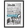 Americanflat 20x28 Poster Frame Black Engineered Wood with Polished Plexiglass Matted to 16x24 Photo Size Hudson Collection Wide Picture Frame for Wall Display Black
