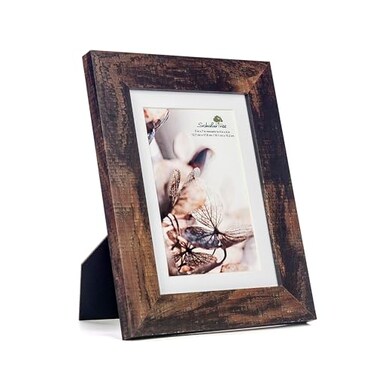 Scholartree brown 5x7 Picture FrameDisplay 5x7 without Mat or 4x6 with Mat