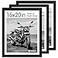 TENIBYC 16x20 Picture Frame Set of 3 Black Woodgrain Solid Wood HD Tempered Glass Wall Gallery Poster Frame