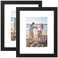 decorUhome 8x10 Picture Frame Display Pictures 5x7 with Mat or 8x10 without Mat Wall Tabletop Display Photo Frame Black 2 Pack