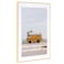 Fun Memories 22x28 Metal Picture Frame with 18x24 Mat Brushed Aluminum Finish Tempered Glass Front and Attached Hanging Hardware Wall Display Frames for Vertical or Horizontal Orientation Gold