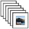 PEALSN 12x12 Picture Frame Set of 6 Display Pictures 8 x 8 with Mat or 12 x 12 without Mat for Wall Mounting Display Photo Frames Collage for Wall Decor Black