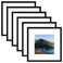 PEALSN 12x12 Picture Frame Set of 6 Display Pictures 8 x 8 with Mat or 12 x 12 without Mat for Wall Mounting Display Photo Frames Collage for Wall Decor Black