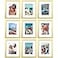 Vittanly 8x10 Picture Frames Set of 9 Shatter Resistant Plexiglass Display 5x7 Pictures with Mat or 8x10 without Mat Photo Frames for Wall or Tabletop Engineered Wood Gold