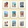 Vittanly 8x10 Picture Frames Set of 9 Shatter Resistant Plexiglass Display 5x7 Pictures with Mat or 8x10 without Mat Photo Frames for Wall or Tabletop Engineered Wood Gold