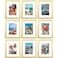 Vittanly 8x10 Picture Frames Set of 9 Shatter Resistant Plexiglass Display 5x7 Pictures with Mat or 8x10 without Mat Photo Frames for Wall or Tabletop Engineered Wood Gold