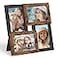SONGMICS Collage Picture Frames 4x6 for Wall Decor Multi Family Photo for Gallery Decor Hanging Display Set of 4 Ink Black and Rustic Brown URPF025K01