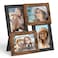 SONGMICS Collage Picture Frames 4x6 for Wall Decor Multi Family Photo for Gallery Decor Hanging Display Set of 4 Ink Black and Rustic Brown URPF025K01