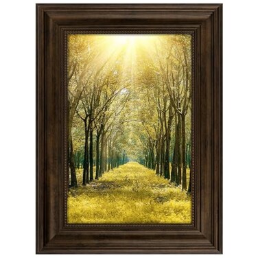 Space Art Deco8x12 Picture Frame for 8 x 12 PhotoReal Glass Sawtooth Hangers Wall Mount DisplayColor Brown
